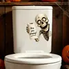 Pegatinas de Inodoro de Halloween Autoadhesivas Impermeables Decoración de Tapa de Baño Pegatinas Decoración de Pared Halloween