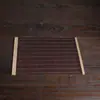 Tapete de Bambu Natural para Chá Acessórios para Cerimônia do Chá Porta-copos Tapete de Bambu para Chá Conjunto de Chá Estilo Japonês Porta-copos com Isolamento Térmico Bandeira de Chá