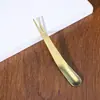 Garfo de Fruta de Titânio Puro Portátil de Uso Duplo para Acampamento, Colher de Sorvete Doméstica e ao Ar Livre, Garfo de Cristal de Titânio Fácil de Limpar, Tiras de Fruta Não Descartáveis
