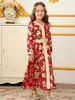 Ropa para Niñas Transfronteriza Vestido Largo Chica de Viaje Estilo Étnico de Xinjiang Vestido Largo Comercio Exterior Vestido Sencillo