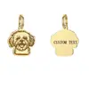 Set de llavero con logo DIY oso lindo perro joyería vintage para mujer llavero de acero inoxidable