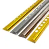 Tiras de borde metálico de aleación de aluminio al por mayor para azulejos, tiras de borde de esquina para Oriente Medio, líneas de esquina de perfilería para azulejos