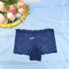 Pantaletas de Encaje Tallas Grandes de Comercio Exterior, Sexy Transpirables de Encaje Hueco para Mujer, Boxer de Cintura Media, Sexy