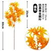 Rama decorativa de hoja de arce rojo simulación hoja de árbol falso hoja de ginkgo flor artificial de plástico otoño rojo proyecto interior paisajismo