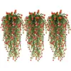 69 Piezas Flor de Té de Eucalipto Plástico Flor Artificial de Interior Enredadera Colgante de Pared para Sala de Estar, Pequeña