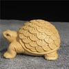 Talla de Madera de Tuya Adornos de Tortuga de Dinero Grandes y Pequeños Tortuga de Longevidad Mascota de Té Wen Play Decoración para el Hogar Oficina Artesanías