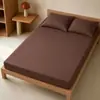 Sábana bajera individual de algodón de fibra larga de Xinjiang, grado 40A, 100% algodón, protector de colchón de algodón puro, funda de colchón para dormitorio de estudiante, funda de almohada, estilo ins