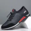 Sapatos Masculinos 2024 Outono Novos Sapatos Casuais Masculinos Respiráveis com Cadarço Estilo Coreano Modernos Slip-on Antiderrapantes Sapatos de Trabalho