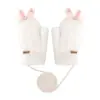 Luvas Espessas de Inverno para Crianças com Punhos Canelados de Camada Dupla, Luvas Quentes de Alta Elasticidade para Mulheres, Luvas de Tricô Espessas para Homens