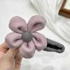 Pinza para el pelo de flor de felpa de alta gama para mujer con pelo en la parte posterior de la cabeza, Pinza para sujetar la mitad del pelo, Pinza grande de una palabra, Pasador de pico de pato