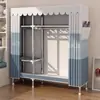 Guarda-Roupa Simples Casa Quarto de Dormir Quarto de Aluguel Resistente Durável Montado Guarda-Roupa de Tecido Armário para Pendurar Roupas Armário de Armazenamento