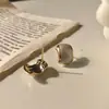 Pendientes Retro Franceses de Arena Movediza con Gota de Aceite para Mujer, Pendientes de Temperamento de Lujo Ligero de Nicho, Accesorios para Orejas Simples y Versátiles