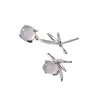 Aretes de Gota de Agua con Hoja de Bambú para Mujer, Nuevo Estilo Chino de Gama Alta Versátiles Geniales, Asimétricos Elegantes, Joyería de Estilo Antiguo