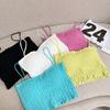 Camisola Corta sin Tirantes Plisada de Dopamina para Niñas, Ropa Exterior Adelgazante para una Espalda Hermosa