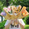 Ramos de Flores Eternas Tejidos a Crochet Terminados de Girasoles, Tulipanes y Claveles como Regalos Navideños para Amigos y Mejores Amigos