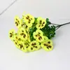 Vegetación Artificial Transfronteriza Eucalipto Siete Ramas 35 Piezas Flor Pensamiento Decoración de Arreglo Floral para el Hogar Flores Artificiales Flores Realistas