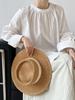 Ns Camisa Básica Feminina Estilo Coreano Ins Solta e Casual com Gola Redonda, Franzidos e Mangas Raglan, Comprimento Médio, Proteção Solar 3683