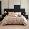 26 Novos Modelos de Conjunto de Roupa de Cama de Quatro Peças Impresso Digitalmente de Alta Densidade em Algodão Amigo da Pele, Conjunto de Lençóis de Cama Estilo Simples de Luxo Leve