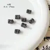 Nuevo Pulsera Collar de Aleación Negro Gun Chino de Nicho Accesorios DIY con Cuentas Material Hecho a Mano Agujero Pasante Colgante con Cuentas