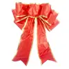 Adorno de Lazo Navideño Full-Glitter de 20cm Suministros para Decoración de Fiesta Navideña Colgante Accesorios de Decoración de Atmósfera Navideña para Árbol