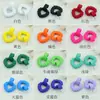 Agita el sonido de las explosiones del comercio exterior amor costura de semicírculo pendientes de pintura en aerosol pendientes pendientes de personalidad simple joyería acrílica mujeres
