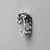 Anillo de eslabón de apertura INS Europa y Estados Unidos red tide temperamento plata plateada viejo incrustado circonita anillo comercio exterior suministro