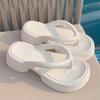 Pantuflas planas casuales para vacaciones, playa junto al mar, verano, nuevas, simples y cómodas, con suela gruesa para mujer