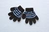 Guantes de Cinco Dedos Rayados Bicolor para Niños, Estudiantes de Primaria, Escritura, Calidez, Protección contra el Frío Invernal, Tejidos, Patrón de Dibujos Animados Mágicos