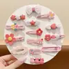 Pinza de Nube para Niña Estilo Coreano Simple de Tela Lunares Pinza BB para Parte Trasera de la Cabeza o Flequillo