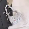 2025 Nuevo Bolso Cruzado de Hombro Único, Elegante y de Moda, Color Sólido Fresco, Pequeño Cuadrado, Texturizado, para Debajo del Brazo