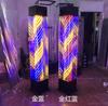 Luz giratoria para suelo de salón de belleza caja de luz de cristal LED a todo color para peluquería impermeable para exteriores