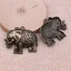 Colgante Hecho a Mano de Aleación Multicolor 42X34mm 7.5g Colgante de Animal Lindo Elefante