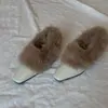 Reservado para Uso Personal ~ Zapatos Mary Jane Peludos Retro de Tacón Grueso y Punta Cuadrada sin Cierre para Viajes Diarios y Mantenerse Caliente