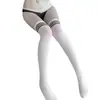 Meias Sexy Xianyi Meias Sexy Estilo Ins Tubo Longo Listradas Transparentes Meia-Calça até o Joelho Meias Estilo Preppy Meias Sexy para Mulheres W10