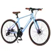 Bicicleta de Estrada Corrida 700C Masculina com Marchas Freio a Disco Duplo Bicicleta Juvenil Feminina