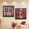 Decoração de Recém-Casados DIY Pintura Decorativa Magnética de Aço Inoxidável Adesivo Magnético Criativo Pintura de Parede Porta de Entrada Bauhaus Pintura de Parede
