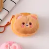 Linda Perro Líder Mini Billetera para Monedas Castor Pequeño Colgante Rubí Caricatura Felpa Cabeza de Capibara Colgante para Bolsa de Cosméticos con Auriculares