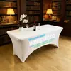 Mantel rectangular elástico transfronterizo 4FT6FT cubierta de mesa elástica de comercio exterior mantel elástico para conferencia boda banquete personalizado