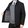 Jaqueta de Algodão Outono e Inverno Nova Transfronteiriça Lapela de Alta Qualidade Casual de Negócios para Meia-Idade Casaco de Inverno Masculino Roupa de Pai