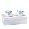 Conjunto de Xícara e Pires para Café de Porcelana Óssea Família H Criativa Xícara de Chá com Pires Doméstico Simples Cerâmica para Chá Perfumado Atacado Transfronteiriço