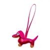 En Stock Fabricante Piel Dibujo Animado Forma Animal Lindo Estilo Ins Perro Dachshund Bolso Colgante