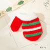 Cena de meias decorativas de Natal layout feito à mão DIY chapéu pingente material bolsa tiro adereços brinquedos de malha