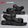 Zapatos de Jalar Hacia Atrás, Sandalias, Zapatos de Hombre, Estilo Verano 2026, Zapatos para el Agua, Zapatos de Playa Negros para Senderismo al Aire Libre con Suela Suave, Chanclas Z