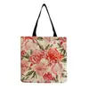Bolso de hombro con estampado de flores al por mayor de fábrica plegable versátil gran capacidad Bolso de mano portátil para mujer para salir