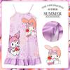 Camisón de verano para niñas, camisola fina, pijama para niñas, vestido de princesa de dibujos animados para niñas medianas y grandes, ropa exterior