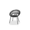 Silla de Ratán Balcón Warden Juego de Tres Piezas Modelo Creativo Diseñador Habitación de Muestra Mesa y Silla de Ratán Mesa y Silla de Comedor Patio Jardín