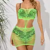 Lencería Sexy de una Pieza de Malla con Falda Ajustada a la Cadera Europea y Americana Medias Sexy de Comercio Exterior Lencería Sexy K053