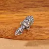 Pingente Mahakala de Prata Esterlina S925 Cruz Vajra do Tibete Joia DIY Pulseira Acessório de Contas de Oração Contas Espaçadoras