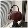 Bolso Satchel Casual y Nicho de Alta Gama Bolso Bowling 2025 Nuevo Versátil Estilo Extranjero Commuter Hombro Cruzado