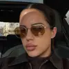 Nuevas Gafas de Sol de Moda Polygon de Alta Gama Tendencia Europea y Americana Personalidad Gafas de Sol Metálicas Gafas con Protección UV para Mujer